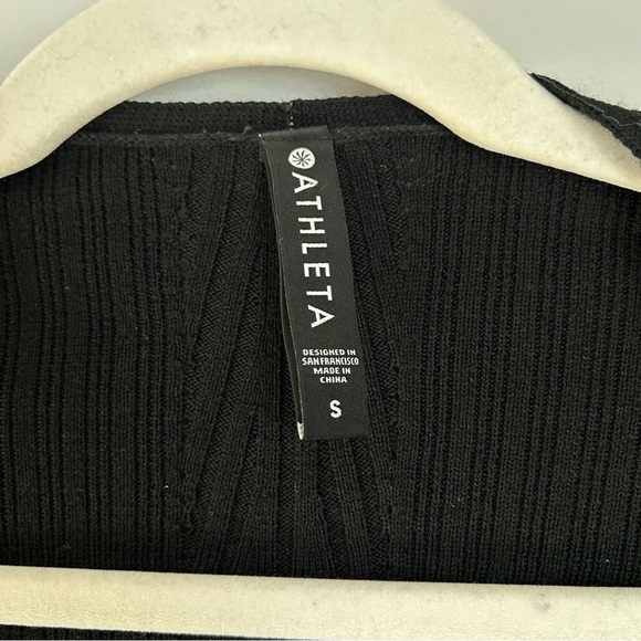 🩷ATHLETA BLACK SOLSTICE CARDIGAN WRAP WOOL BLEND SIZE SMALL WINTER TRENDING - Picture 6 of 9